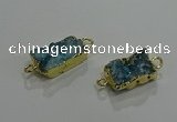 NGC1225 10*14mm - 12*16mm rectangle druzy agate gemstone connectors