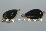 NGC123 18*25mm - 22*30mm flat teardrop labradorite connectors