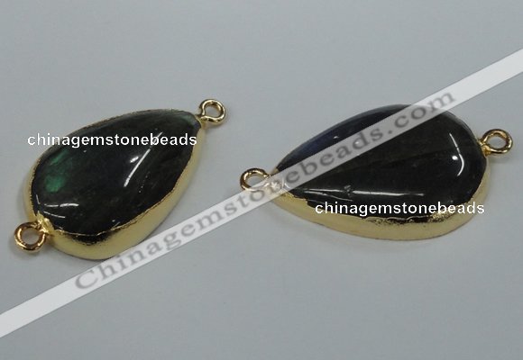 NGC123 18*25mm - 22*30mm flat teardrop labradorite connectors