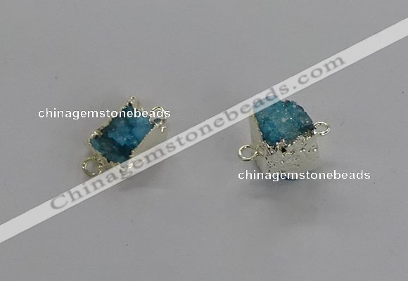 NGC1245 10*12mm - 14*15mm freefrom druzy agate connectors wholesale