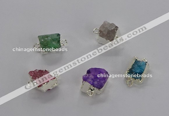 NGC1248 10*12mm - 14*15mm freefrom druzy agate connectors wholesale