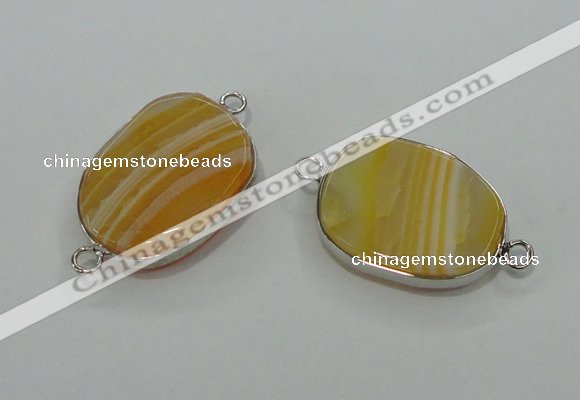 NGC125 13*18mm - 15*20mm freeform agate connectors wholesale