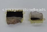 NGC1271 25*40mm - 30*42mm freeform druzy agate connectors