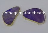 NGC1281 45*75mm - 55*80mm freeform agate gemstone connectors