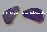 NGC1281 45*75mm - 55*80mm freeform agate gemstone connectors