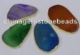 NGC1287 45*75mm - 55*80mm freeform agate gemstone connectors