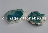 NGC1295 25*35mm - 35*45mm freeform druzy agate connectors