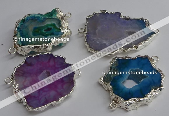 NGC1298 25*35mm - 35*45mm freeform druzy agate connectors