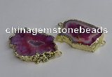 NGC1303 25*35mm - 35*45mm freeform druzy agate connectors