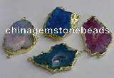 NGC1308 25*35mm - 35*45mm freeform druzy agate connectors