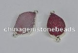 NGC1343 13*18mm - 18*25mm freeform druzy agate connectors