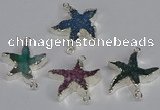 NGC1353 18*20mm - 20*22mm star druzy agate connectors