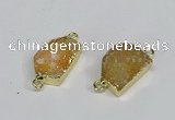 NGC1358 12*16mm - 18*25mm freeform druzy agate connectors