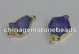 NGC1359 12*16mm - 18*25mm freeform druzy agate connectors