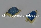 NGC1361 12*16mm - 18*25mm freeform druzy agate connectors