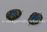 NGC1378 18*25mm freeform druzy agate gemstone connectors