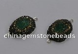 NGC1379 18*25mm freeform druzy agate gemstone connectors