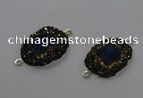 NGC1380 18*25mm freeform druzy agate gemstone connectors