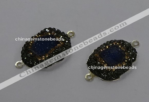 NGC1380 18*25mm freeform druzy agate gemstone connectors