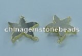 NGC1444 28mm - 30mm starfish fossil coral connectors wholesale