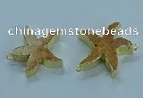 NGC1445 28mm - 30mm starfish fossil coral connectors wholesale