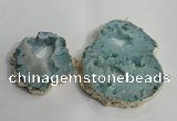 NGC145 40*50mm - 55*70mm freeform plated druzy agate connectors