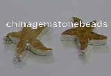 NGC1456 28mm - 30mm starfish fossil coral connectors wholesale