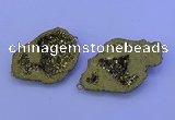 NGC1473 28*35mm - 40*45mm freeform plated druzy agate connectors