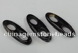 NGC148 17*27mm oval agate gemstone connectors wholesale