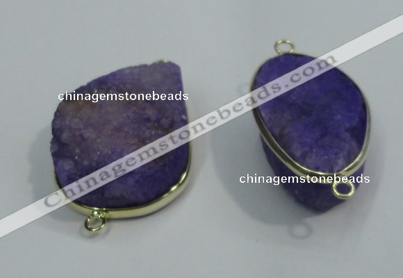 NGC15 20*30mm - 25*35mm freeform druzy agate connectors