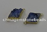 NGC1570 18*25mm - 20*26mm diamond druzy quartz connectors