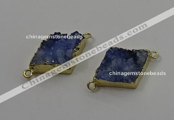 NGC1570 18*25mm - 20*26mm diamond druzy quartz connectors