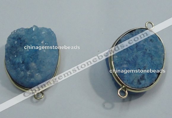 NGC16 20*30mm - 25*35mm freeform druzy agate connectors