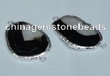 NGC160 30*40mm - 40*50mm freeform druzy agate connectors