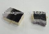 NGC165 20*25mm - 25*35mm freeform druzy amethyst connectors