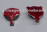 NGC1703 40*55mm - 45*60mm Fox-head agate gemstone connectors