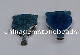 NGC1704 40*55mm - 45*60mm Fox-head agate gemstone connectors