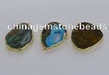 NGC1713 30*40mm - 40*45mm freeform opal gemstone connectors