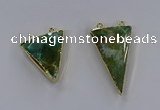 NGC1717 25*30mm - 25*40mm triangle agate gemstoen connectors