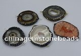 NGC1739 35*45mm - 40*50mm freeform druzy agate connectors