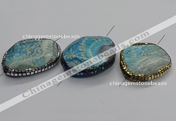 NGC1758 45*55mm - 45*60mm freeform agate connectors