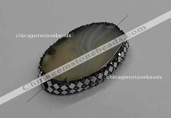 NGC1770 35*55mm - 40*60mm oval agate connectors wholesale