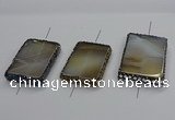 NGC1778 35*55mm - 40*60mm rectangle agate connectors wholesale