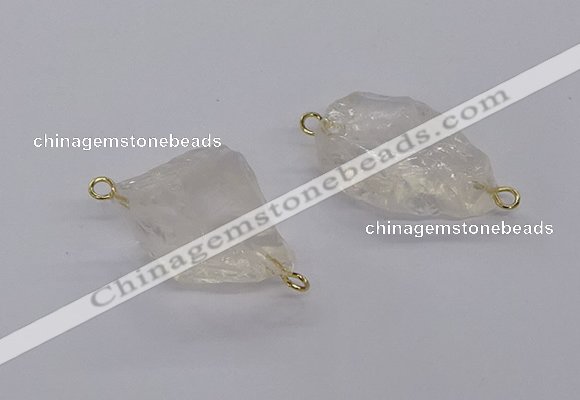 NGC1800 18*25mm - 22*30mm nuggets white crystal connectors