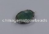 NGC1805 20*25mm - 25*30mm faceted freeform fluorite connectors