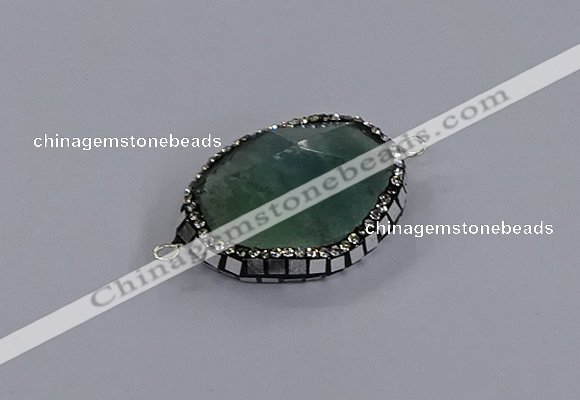 NGC1805 20*25mm - 25*30mm faceted freeform fluorite connectors