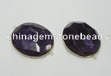 NGC181 35*45mm - 40*50mm freeform druzy agate connectors