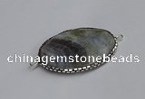 NGC1825 35*50mm oval agate gemstone connectors wholesale