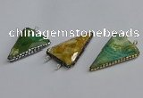 NGC1839 30*35mm - 30*40mm triangle agate connectors wholesale