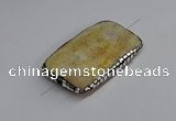 NGC1880 30*40mm - 30*45mm rectangle agate gemstone connectors